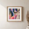 Pink Arches in Shadow by Bassem, art print shown framed on a wall