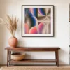Pink Arches in Shadow by Bassem, art print shown framed on a wall
