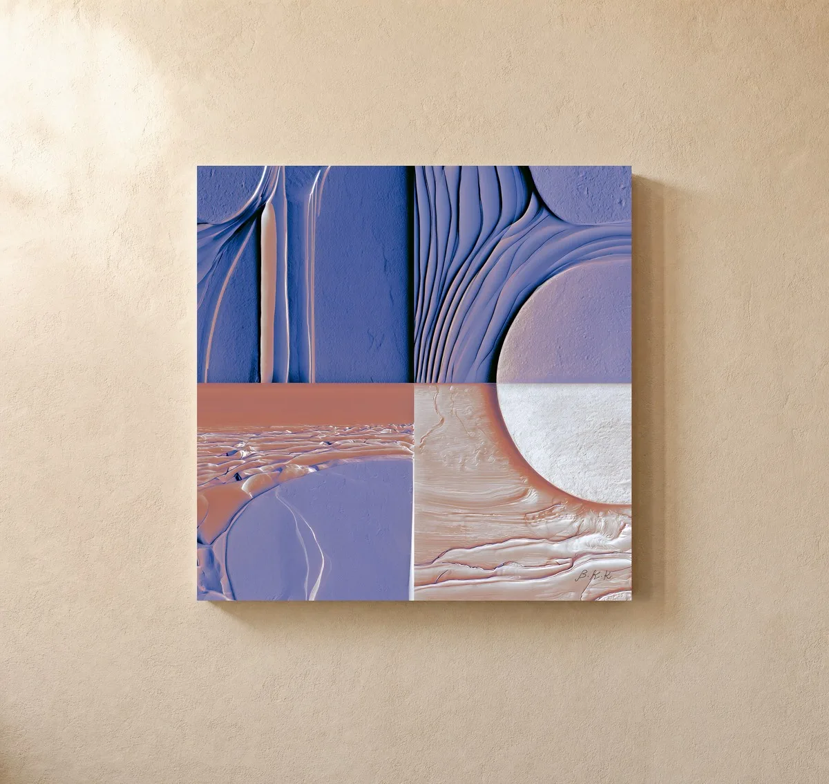 Carved Shorelines by Bassem, canvas on a wall