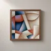 Arcs and Wedges by Bassem, framed print on a wall