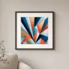 Copper Starburst by Bassem, art print shown framed on a wall