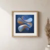 Silver Petals at Night by Bassem, art print shown framed on a wall