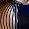 Wrapped Navy Spheres by Bassem, detail at close range