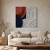 Rust Rings in Chalk by Bassem, canvas on a wall