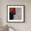 Rust Rings in Chalk by Bassem, art print shown framed on a wall