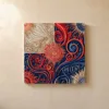 ba-0192-sunbursts-and-scrolls-canvas-1-canvas-closeup-limewash-v4 Sunbursts and Scrolls by Bassem, canvas on a wall