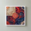 Sunbursts and Scrolls by Bassem, framed print on a wall