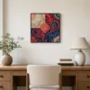 Sunbursts and Scrolls by Bassem, framed print on a wall