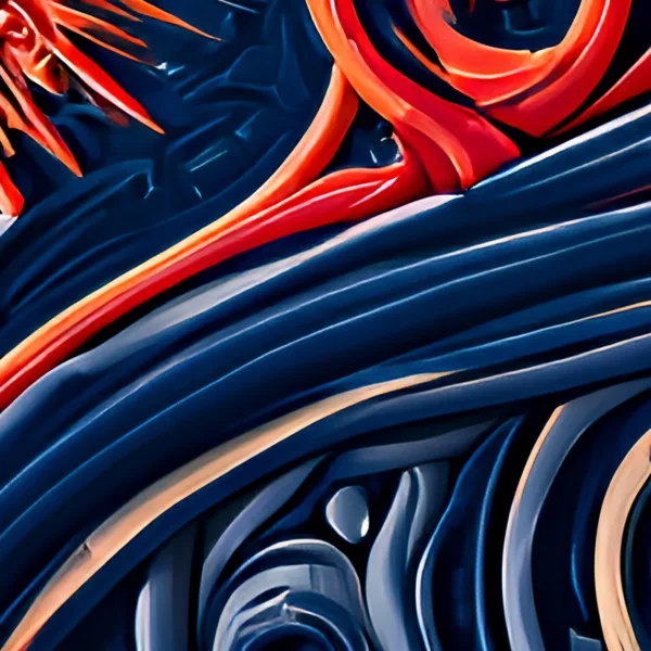 Sunbursts and Scrolls by Bassem, detail at close range