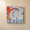 ba-0193-spiral-in-white-layers-canvas-1-canvas-closeup-limewash-v4 Spiral in White Layers by Bassem, canvas on a wall