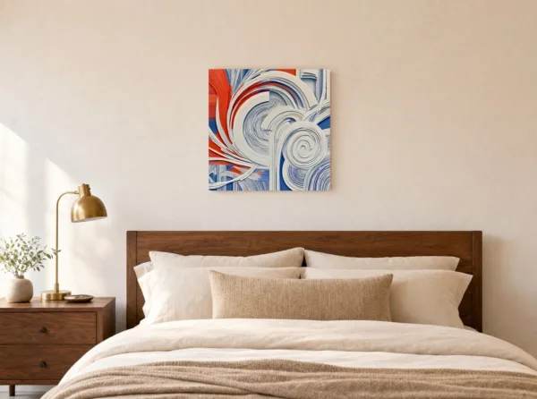 ba-0193-spiral-in-white-layers-canvas-3-canvas-room-bedroom-white-v4 Spiral in White Layers by Bassem, canvas on a wall