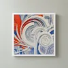 ba-0193-spiral-in-white-layers-framed-3-thin-closeup-white-v4 Spiral in White Layers by Bassem, framed print on a wall