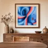 Ribbon Past the Windows by Bassem, art print shown framed on a wall