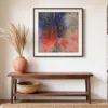 Orbiting Ripples by Bassem, art print shown framed on a wall