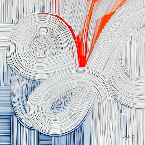 Red Thread Through White by Bassem, the full artwork