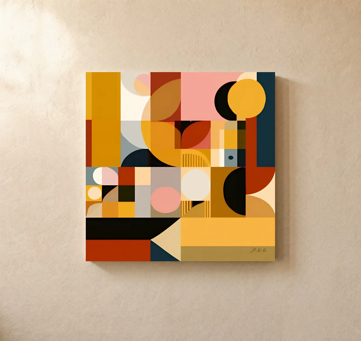 Mustard Afternoon by Bassem, canvas on a wall