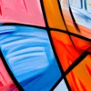 Stained Glass Swirl by Bassem, detail at close range