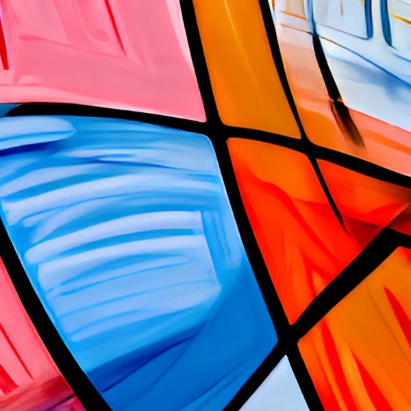 Stained Glass Swirl by Bassem, detail at close range