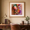 The Dancing Curve by Bassem, art print shown framed on a wall