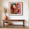 The Dancing Curve by Bassem, art print shown framed on a wall