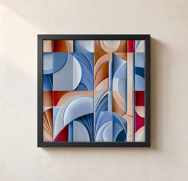Carved Fanlights by Bassem, framed print on a wall