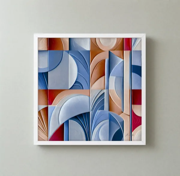 Carved Fanlights by Bassem, framed print on a wall
