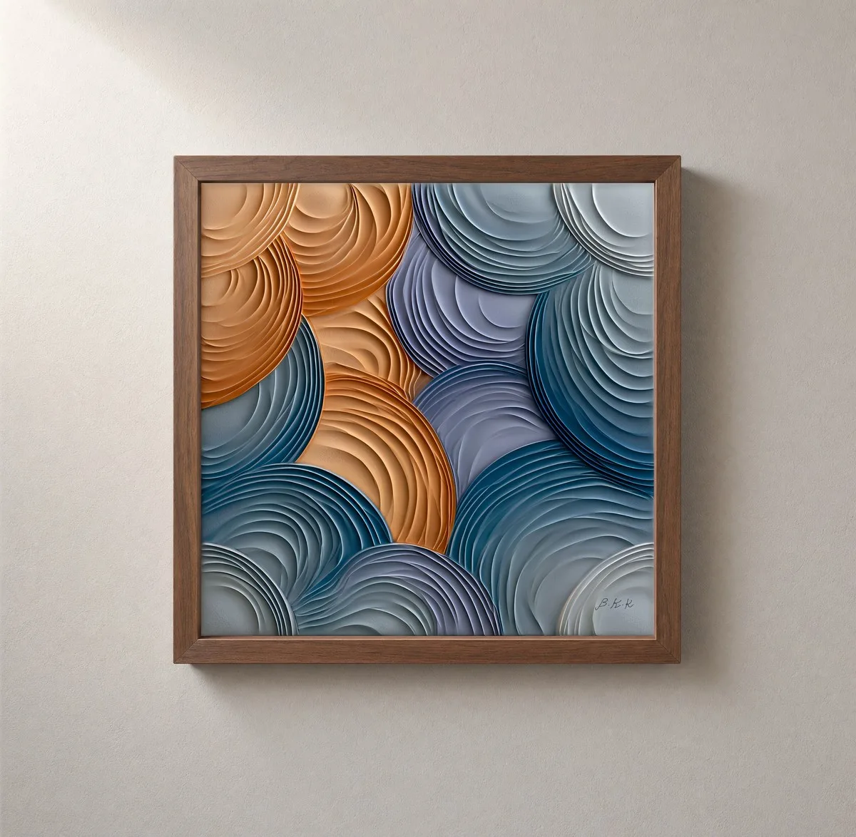 Tide of Shells by Bassem, framed print on a wall