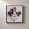 The Plum Stack by Bassem, framed print on a wall