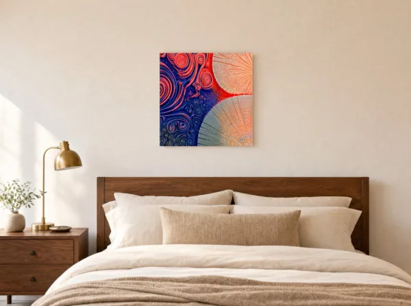 Shells and Swirls by Bassem, canvas on a wall