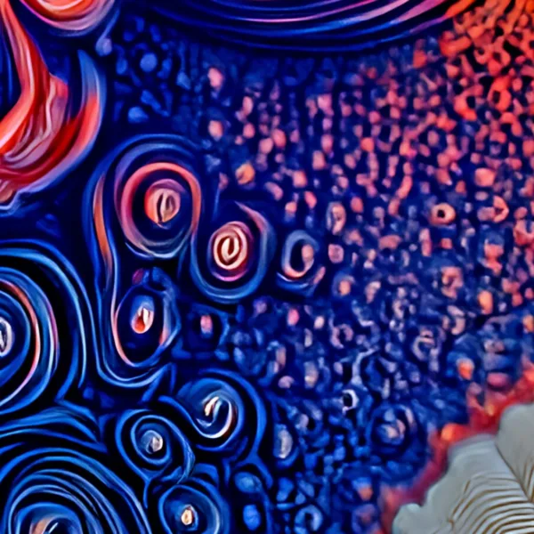 Shells and Swirls by Bassem, detail at close range