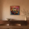 Diamond in the Square by Bassem, framed print on a wall