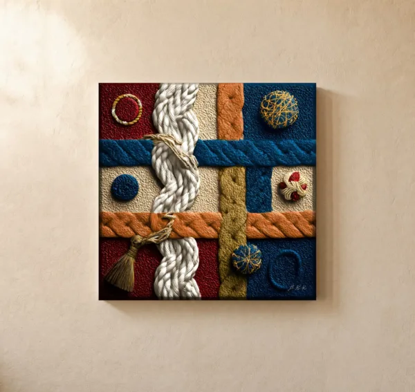 Ropes and Tassel by Bassem, canvas on a wall