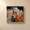 ba-0224-domes-at-nightfall-canvas-1-canvas-closeup-limewash-v4 Domes at Nightfall by Bassem, canvas on a wall