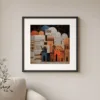 Domes at Nightfall by Bassem, art print shown framed on a wall