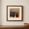 ba-0226-quiet-stone-town-print-1-closeup-walnut-v4 Quiet Stone Town by Bassem, art print shown framed on a wall