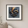 Gilded Scroll by Bassem, art print shown framed on a wall