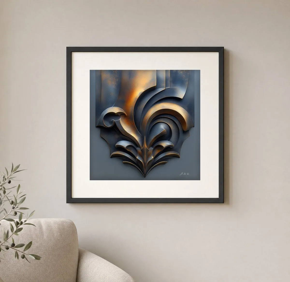 Gilded Scroll · Art Print