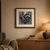 Gilded Scroll by Bassem, art print shown framed on a wall