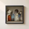 Arches Drawn in Line by Bassem, framed print on a wall
