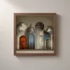 Arches Drawn in Line by Bassem, framed print on a wall