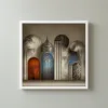 Arches Drawn in Line by Bassem, framed print on a wall