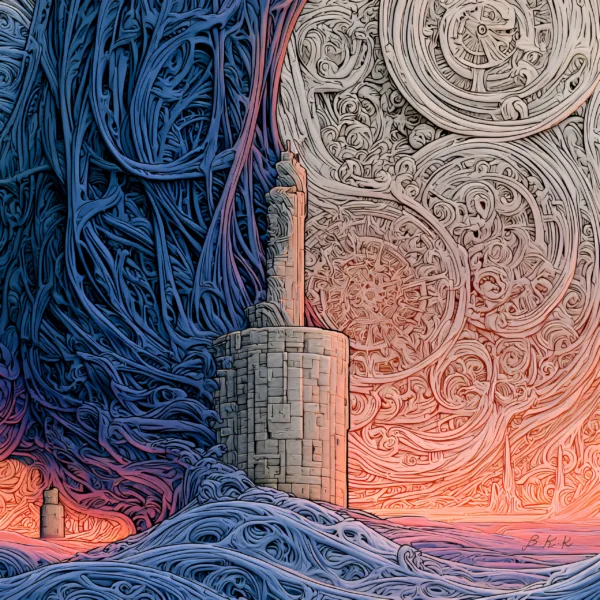Lone Stone Tower by Bassem, the full artwork