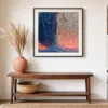 Lone Stone Tower by Bassem, art print shown framed on a wall