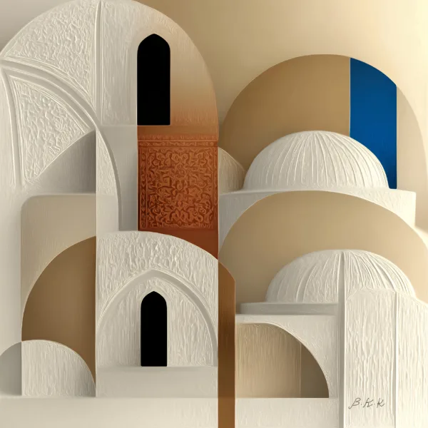 Plaster Domes by Bassem, the full artwork