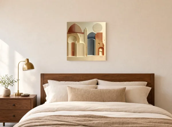 Under a Pale Moon by Bassem, canvas on a wall