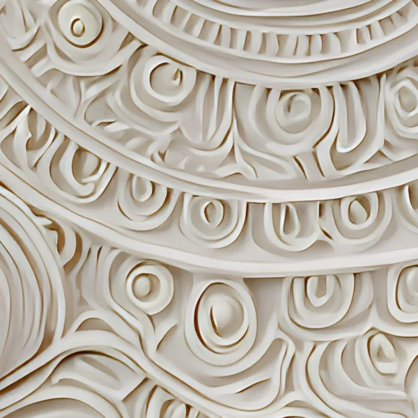 Whorls in Ivory by Bassem, detail at close range