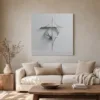 Thread and Shadow by Bassem, canvas on a wall