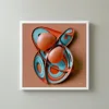 Nested Coral Orbs by Bassem, framed print on a wall