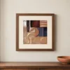 Tiles of Copper Rings by Bassem, art print shown framed on a wall