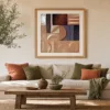 Tiles of Copper Rings by Bassem, art print shown framed on a wall